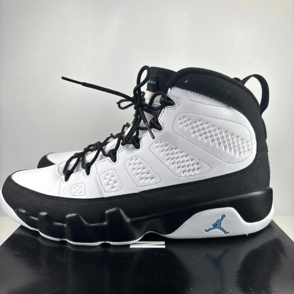 Nike Air Jordan 9 Retro University Blue Men's 13 White/Black Sneakers CT8019-140
